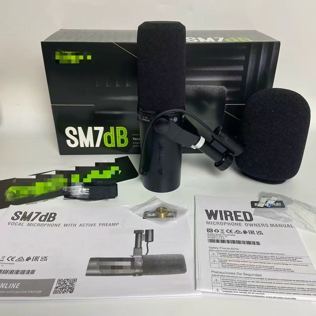 SM7DB Dynamic Coil Wired Microphone - with Switch for Live Performances, Stage Shows, Live Streaming, and Recording Studios.