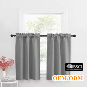 Rideaux occultants DaiRui pour café, panneaux courts isolants thermiquement pour fenêtres de cuisine et salle de bain, avec passe-tringle, <span class=keywords><strong>rideau</strong></span> de poêle - Product Image 2