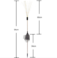 Poteau lumineux LED puissant pour jardin, avec fil de cuivre, étanche, pour décorations de fêtes