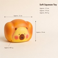 En gros Squishy Kawaii Capybara Pain en PU à remontée lente, Jouet anti-stress et sensoriel pour enfants, Cadeau
