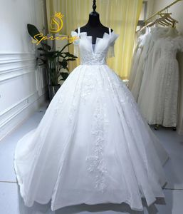 S0464N 2025 livraison directe nouvelle mariée haute Texture queue <span class=keywords><strong>grande</strong></span> <span class=keywords><strong>taille</strong></span> principale une ligne robes de mariée pour femmes - Product Image 1