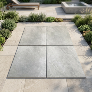 Dalles de pavage extérieures en porcelaine Vistaar de 20 mm d'épaisseur, 600x900 mm, gris pierre martelé, haute résistance, rectifiées, pour aménagement de jardin, carreaux de céramique - Product Image 2