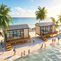 Maison Modulaire Préfabriquée à Faible Coût avec Toit en Dôme, Conçue sur Mesure pour les Zones Côtières, Bureaux, Hôtels, Design Moderne et Résistant