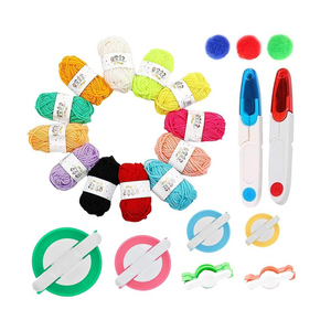 Machine à faire des mini-boules <span class=keywords><strong>de</strong></span> <span class=keywords><strong>laine</strong></span> pompon <span class=keywords><strong>pour</strong></span> enfants - Nouvel outil <span class=keywords><strong>de</strong></span> tricot à la main avec des aiguilles à tricoter - Product Image 2