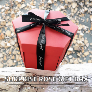 กล่องของขวัญรูปหกเหลี่ยมแบบรีไซเคิลได้ Hexinda กล่องเซอร์ไพรส์ลายดอกกุหลาบ ของขวัญแฮนด์เมดสำหรับวันเกิด วันครบรอบ งานแต่งงาน กล่องอัลบั้มรูป DIY สีดำ - Product Image 2