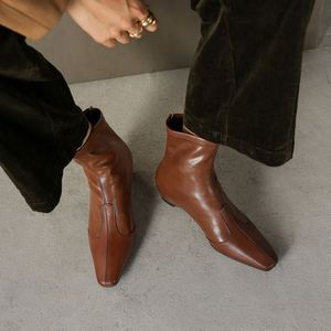 Nuevas Botas de Invierno Coreanas 2025 para Mujer, Ajustadas, Antideslizantes, Cómodas, de Cuero Genuino, con Cremallera, Impermeables, de Tacón Alto y Plataforma Gruesa - Product Image 5