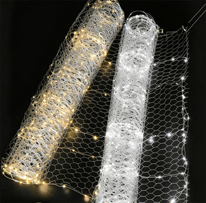 Luci a stringa LED <span class=keywords><strong>con</strong></span> design a rete per decorazioni natalizie da esterno a cascata - Product Image 2