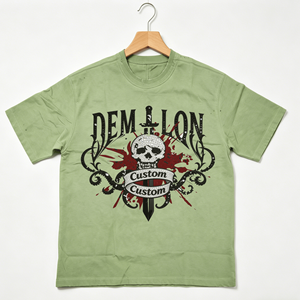 Camiseta de Algodón con Cuello Redondo y Manga Corta para Hombre, con Logotipo Personalizado, Estilo Urbano, Tallas Grandes - Product Image 4