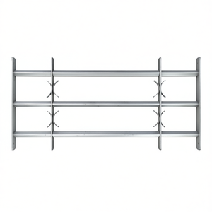 Grille de sécurité réglable à 3 barres transversales pour fenêtres de 27,6 à 41,3 pouces, volets en alliage d'aluminium argenté - Product Image 1