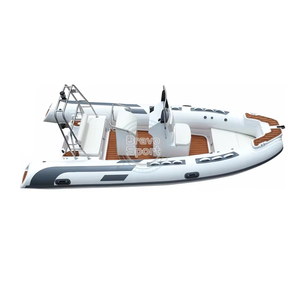 Bateau à rames blanc de 5,2 m (17 pieds) le plus vendu, coque en fibre de verre robuste, bateau pneumatique à rames avec plancher en teck <span class=keywords><strong>EVA</strong></span> - Product Image 5