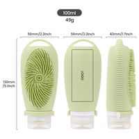 Portable Cosmétique Rechargeable Silicone Squeeze Shampooing Bouteille Kit De Voyage Silicone Emballage Lotion Bouteille Voyage Ensemble pour Toilette