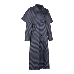 Abrigo tipo gabardina de la temporada 2 de Wednesday para mujer, capa de cosplay, chaqueta larga a rayas, disfraz para Halloween y actuaciones escénicas - Product Image 2