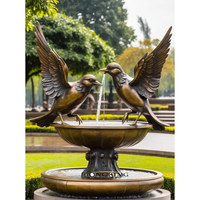 Aongking Sculpture de dauphin en bronze grandeur nature en forme d'océan aquatique Statue de fontaine d'eau en métal