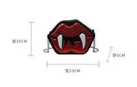 Halloween Horreur Sacs À Main Vampire Sac À Bandoulière Personnalisé Bucktooth Lèvres Bourse Femme Drôle Personnalité Niche Gothique Halloween Sac À Main