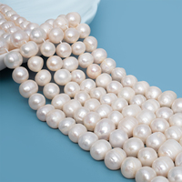 Perles de pomme de terre d'eau douce naturelles 9-10mm, blanches, qualité AAA, en vrac, pour la fabrication de bijoux, colliers et bracelets DIY, vente en gros usine