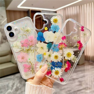 เคสโทรศัพท์มือถือลายดอกไม้ป่าแห้งอัดจริงสำหรับฤดูร้อน สำหรับ iPhone 12 11 13 14 15 16 Pro Max - Product Image 4