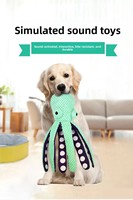 Jouet en peluche pour chien, modèle poulpe, avec son couineur et son effet de papier froissé, A3, Fabriqué en Chine