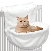 Lit pour animaux de compagnie portable avec cadre en fer, motif uni, housse amovible lavable, confortable et écologique, fourni directement par l'usine