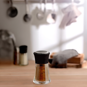 Contenitore per spezie in vetro trasparente con coperchio a rete per la conservazione in cucina - Product Image 3