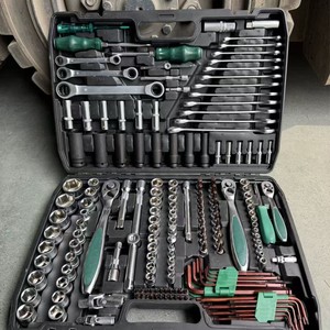 175 Pc Auto Repair Tool Kit 1/2 In <b>Socket</b> <b>Ratchet</b> Wrench Set Crv Steel Hard Case Mechanical Automotive Use - Product Image 2