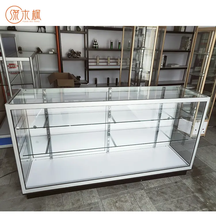 High-End Smoke Shop Display Glas Vitrine Fabrik Custom Großhandels preis Glas Vitrine