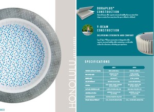 Baignoire <span class=keywords><strong>gonflable</strong></span> portable ronde en PVC au design moderne de luxe Baignoires thermales de haute qualité pour adultes enfants Capacité de 6 personnes Utilisation dans la salle de bain - Product Image 3