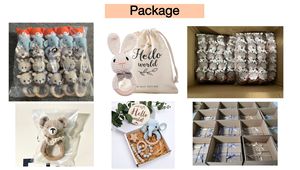 Luckykoo hêtre <span class=keywords><strong>anneau</strong></span> en <span class=keywords><strong>bois</strong></span> Animal <span class=keywords><strong>lapin</strong></span> bébé Crochet tricot <span class=keywords><strong>lapin</strong></span> <span class=keywords><strong>dentition</strong></span> sensorielle hochet jouets pour bébés - Product Image 4