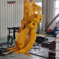 YTCT Hydraulic Wood/Motor Grapple Excavator Attachment 360 Rotation Timber Grab for Forestry & Construction