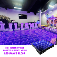 Piste de danse interactive 3D LED à basse tension, système sûr et économique pour la location commerciale, idéale pour l'entraînement en studio de danse