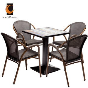 Moderno diseño de la venta caliente de bambú de Metal de hierro de jardín al aire libre uso sillones café Silla de comedor - Product Image 2