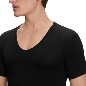 Custom <b>Men's</b> Moisture Wicking T-<b>shirt</b> Wholesale <b>Thermal</b> Undershirts 100% Egyptian Cotton White t <b>Shirt</b> <b>for</b> <b>Men</b> Deep V Neck - Product Image 4