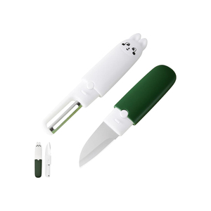 Pelador de Frutas y Verduras de Acero Inoxidable, Cuchillo para Cortar Frutas y Verduras, Herramienta de Cocina Duradera, Sostenible y Ambidiestra - Product Image 1