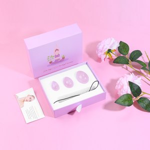 Huevos Yoni <span class=keywords><strong>de</strong></span> Cuarzo Rosa 100% Natural, Juego <span class=keywords><strong>de</strong></span> Piedras Curativas para Mujeres, Gran Venta - Product Image 4