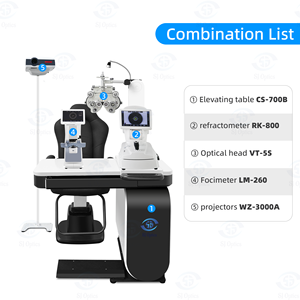 كرسي وطاولة مدمجتين مع مقياس إنكسار أوتوماتيكي من نوع Phoropter يدوي بجهاز عرض عدسات من من من نوع 18 - Product Image 3
