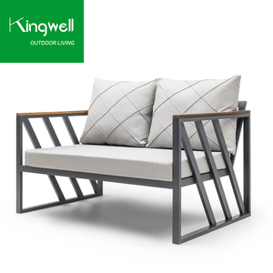 Canapé <span class=keywords><strong>de</strong></span> <span class=keywords><strong>jardin</strong></span> en aluminium Ensemble <span class=keywords><strong>de</strong></span> canapés modernes d'extérieur Ensembles <span class=keywords><strong>de</strong></span> <span class=keywords><strong>jardin</strong></span> <span class=keywords><strong>Salon</strong></span> Meubles <span class=keywords><strong>de</strong></span> patio d'extérieur Canapés avec <span class=keywords><strong>dessus</strong></span> en <span class=keywords><strong>bois</strong></span> <span class=keywords><strong>de</strong></span> teck - Product Image 6