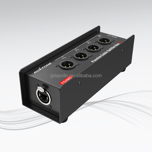 Roxtone PS4MD Répartiteur Audio Métallique XLR Ethercon RJ45 pour Éclairage Scénique DMX <span class=keywords><strong>Studio</strong></span> Compact, Prise Réseau Ethernet Cat5/Cat6 - Product Image 1