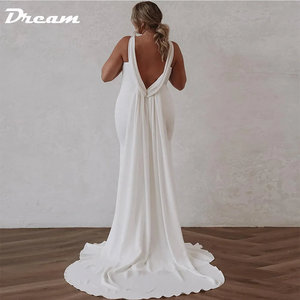 Abito da sposa sirena staccabile con scollatura a v profonda - Product Image 5