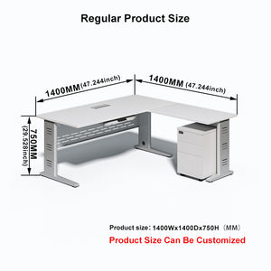 Titan Series XS T1414La Cadre et assemblage en métal de bureau en forme de L simples requis avec fonctions de stockage - Product Image 4