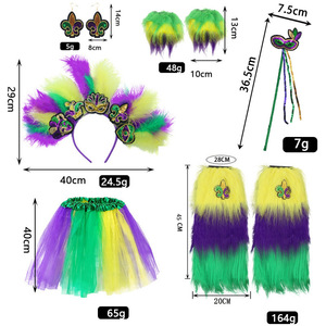 Conjunto de Disfraz de Carnaval Brasileño DAMAI con Accesorios, Incluye Lentejuelas y Plumas para Fiestas y Bailes - Product Image 3