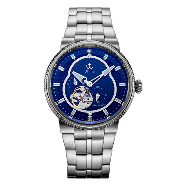 Luxury Skeleton Automatic Mechanical Watch Men 82S7 Movement Sapphire Glass Solid Stainless Steel Strap Waterproof Wristwatch