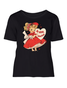 T-shirt girocollo da donna Egg Tart Direction con stampa a tema San Valentino, vestibilità regolare, per tutte le stagioni, in jersey 100% cotone - Product Image 1