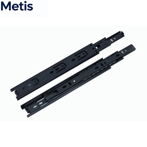 Jieyang nhà máy 45 mét 3-fold Ball bearing ngăn kéo <span class=keywords><strong>slide</strong></span>-kết thúc màu đen kim loại hộp đường sắt cho nhà bếp - Product Image 3