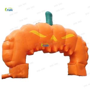 Arco Inflable Publicitario con Diseño de Calabaza Amarilla, Ventilador Incorporado, Impresión Digital, para Decoración de Halloween - Product Image 2