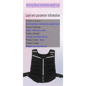 Gilet de fitness réfléchissant lesté avec sac de sable en nylon pour l'entraînement sportif - Product Image 3