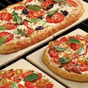 Panik satın alma barbekü pişirme fabrika doğrudan satış Pizza taşı fırın ve ızgara için Cordierite Pizza taşı güvenli Pizza taşı tavsiye