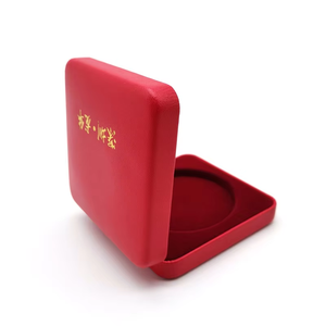Caja de almacenamiento de monedas de cuero con logotipo personalizado Caja de embalaje de medallas de alta calidad - Product Image 5