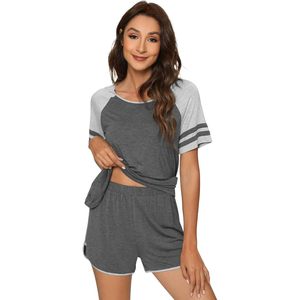 Ensemble de vêtements de nuit rafraîchissants pour femmes en viscose de bambou, haut à manches courtes et short, tailles S-XXL - Product Image 2
