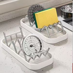 Soap Dish Soap Holder Rectangular Self <b>Drain</b> Bathroom Countertop Storage <b>Rack</b> Household Kitchenware - Product Image 3
