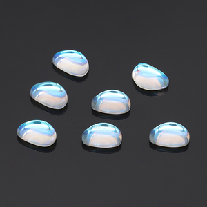 Venta al por mayor de <span class=keywords><strong>piedra</strong></span> lunar sintética de <span class=keywords><strong>color</strong></span> azul, <span class=keywords><strong>piedra</strong></span> preciosa artificial, tamaño personalizado, forma de hoja, <span class=keywords><strong>piedra</strong></span> lunar - Product Image 3