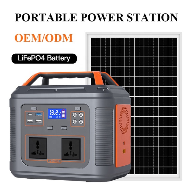Solar 500W/1000W Portable Power Station LiFePO4 Battery 220V/230V Camping Emergency Home Use Pure Sine Wave External Battery